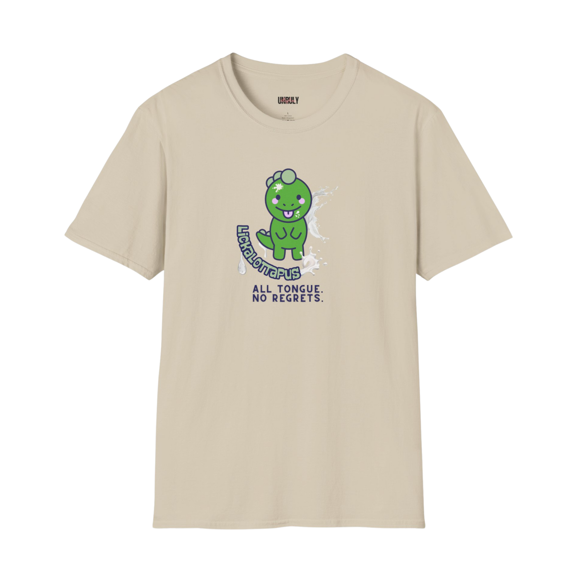 Funny NSFW dinosaur t-shirt – Sploogasaurus Leave a Trail slogan