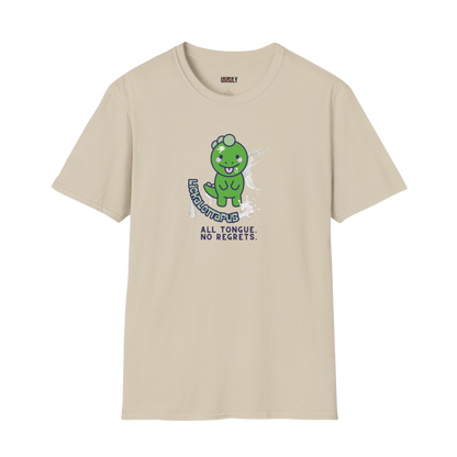 Funny NSFW dinosaur t-shirt – Sploogasaurus Leave a Trail slogan