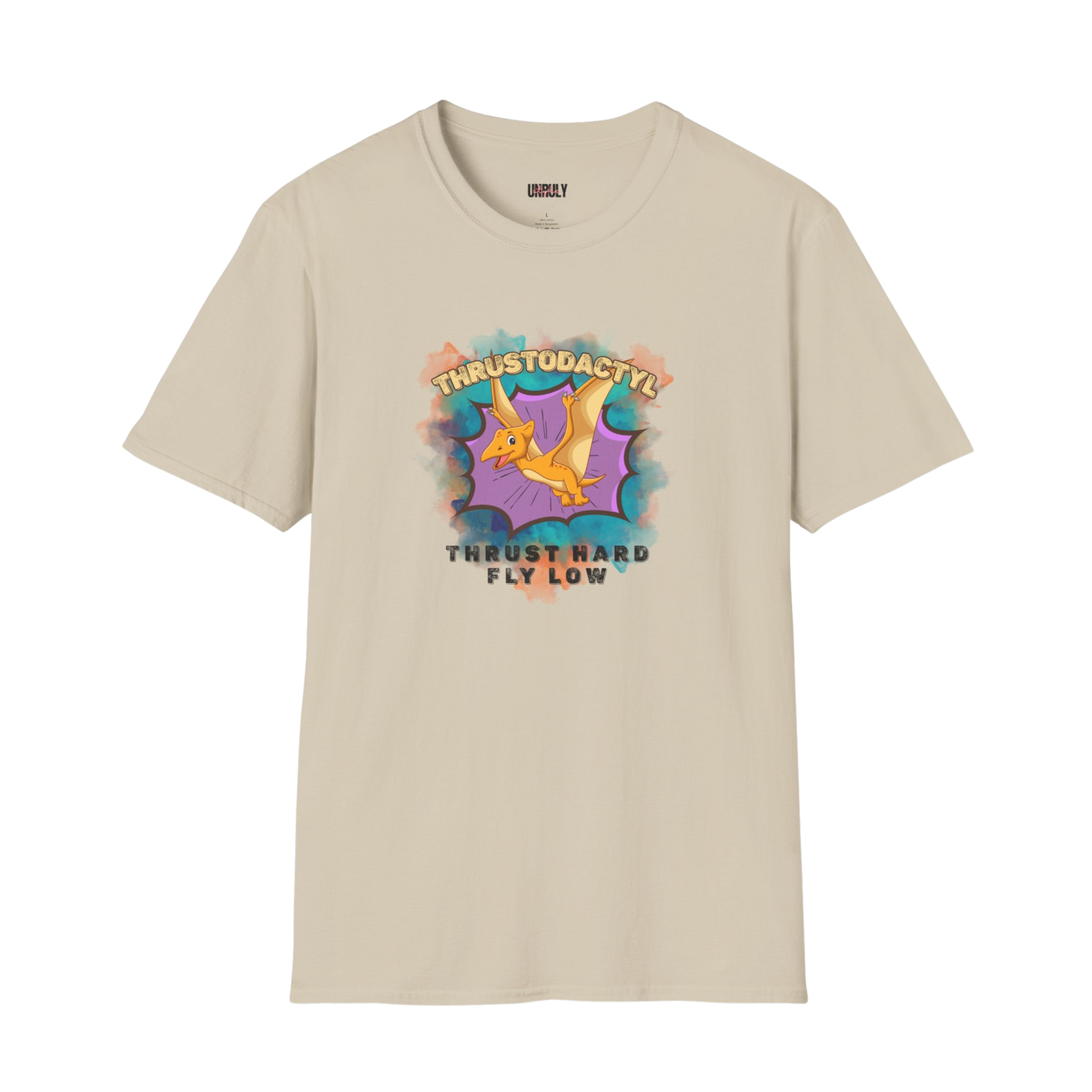 Inappropriate novelty tee Thrustodactyl wings spread