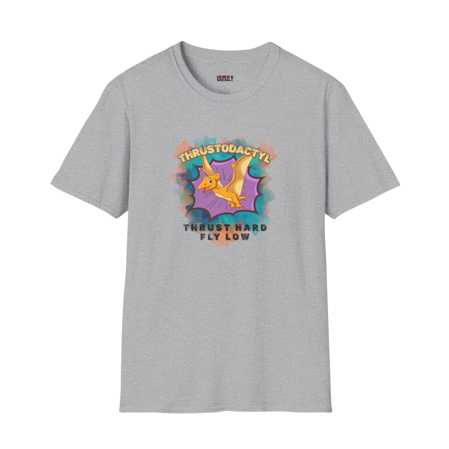 Naughty dinosaur graphic tee for adult party wear