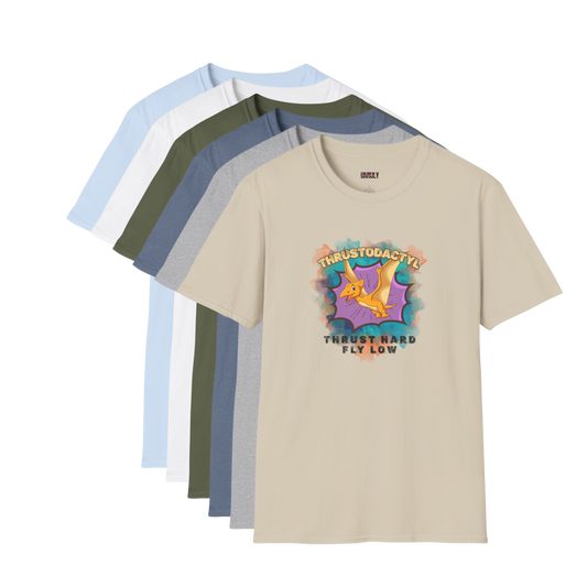 Thrustodactyl funny NSFW dinosaur t-shirt for adults