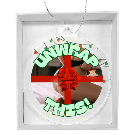 Inappropriate adult-themed Christmas tree decoration