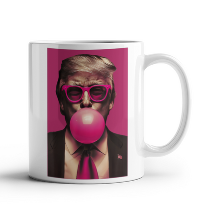 Bubble Gum Trump Coffee Mug (White)